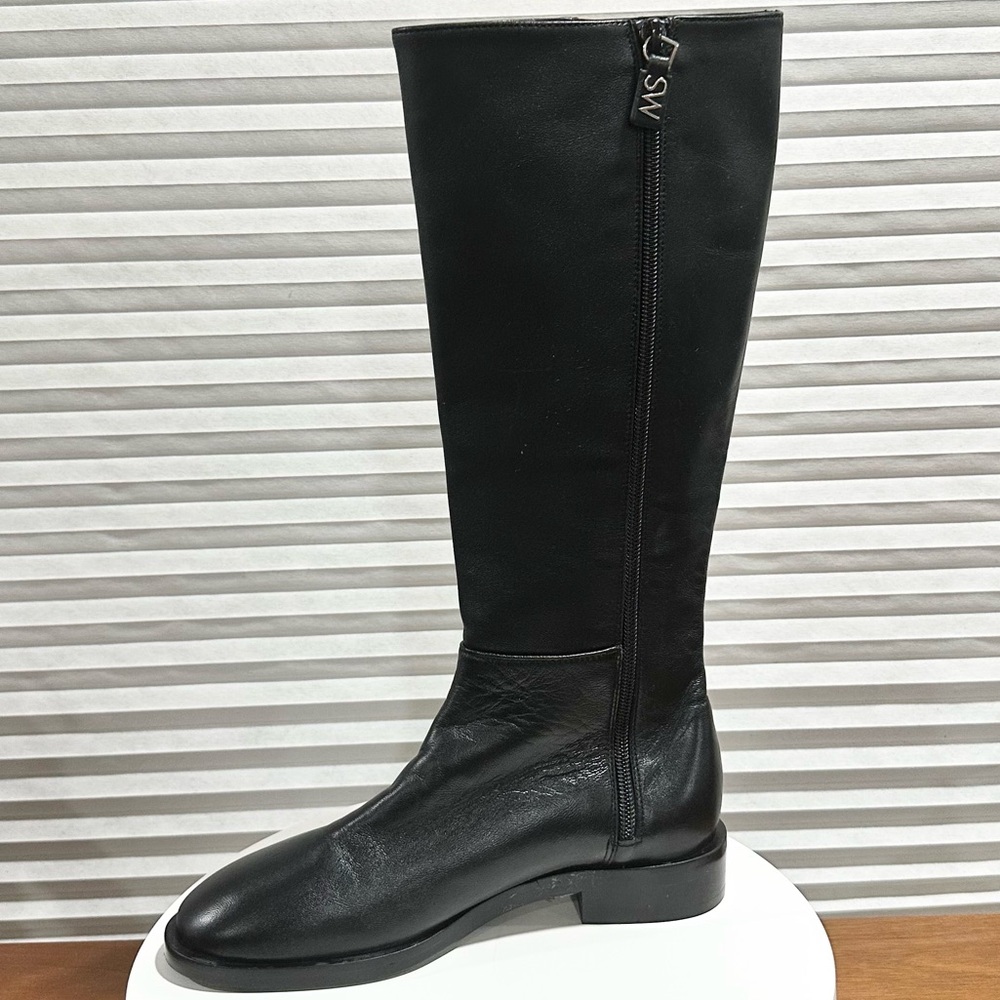 🌹STUART WEITZMAN🌹 Keelan Leather Knee Black Boots Size: 5B - Picture 5 of 14
